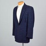1950s Navy Blue Atomic Fleck Jacket