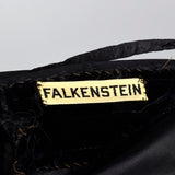 1950s Black Velvet Dress with Textured Skirt