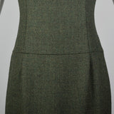 Classic Green Wool Dress by Norman Ambrose
