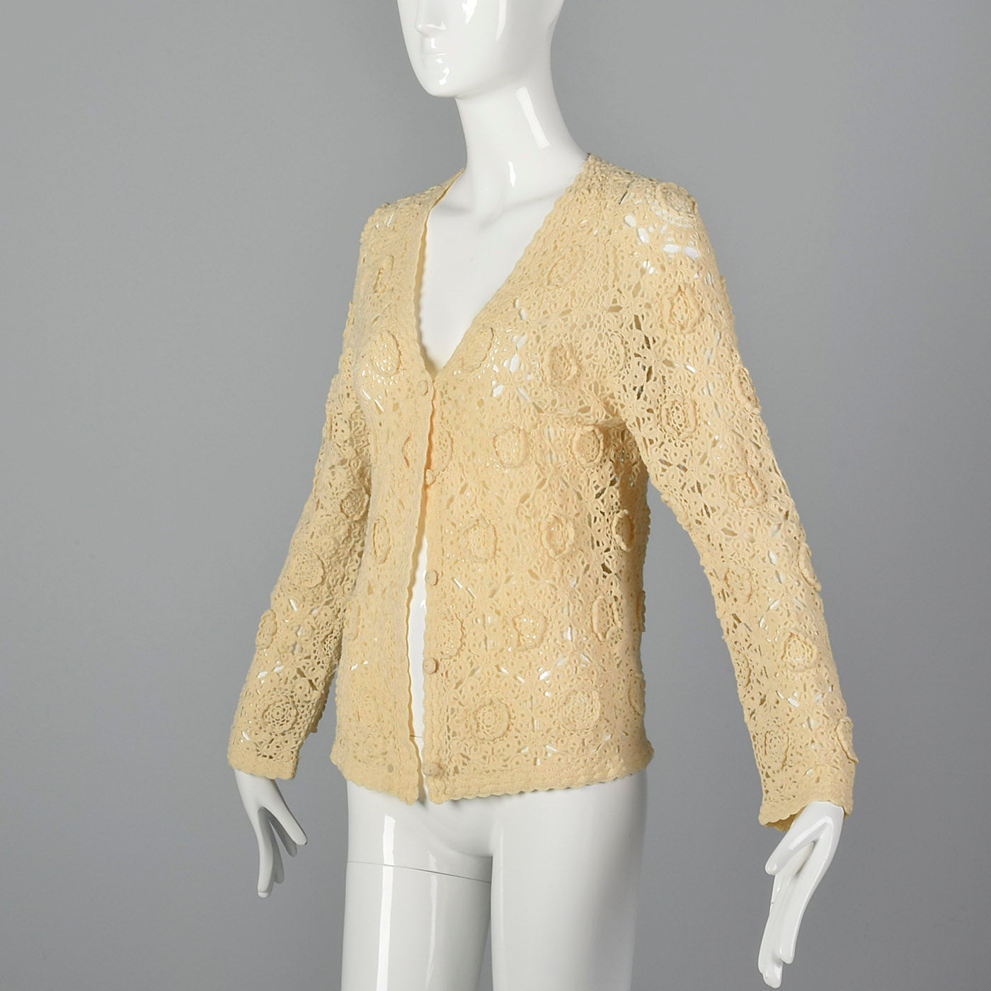 1960s Cream Wool Cardigan
