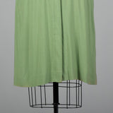 1950s Green Rayon Day Dress