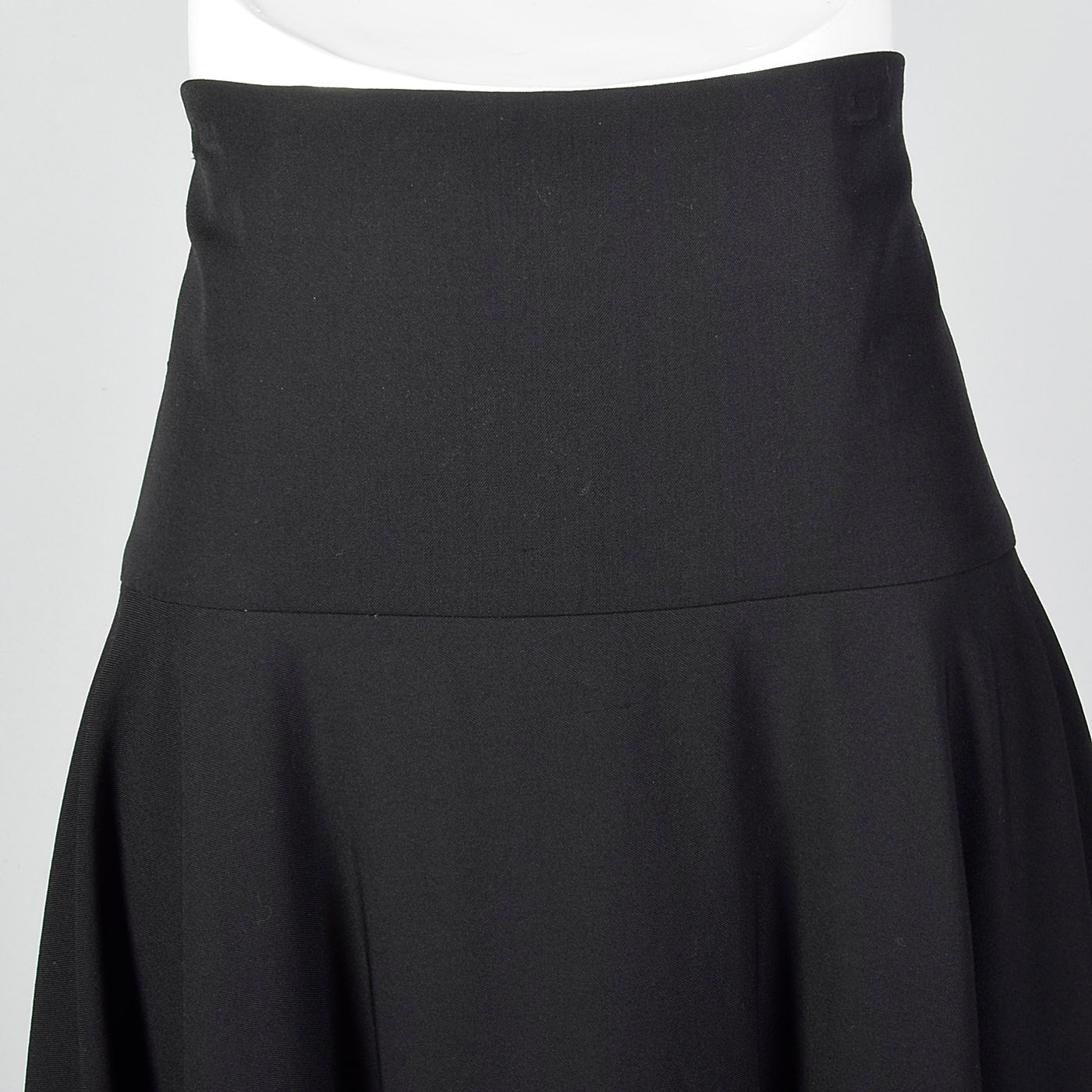 2010s Yohji Yamamoto Black Full Circle Skirt with High Waist