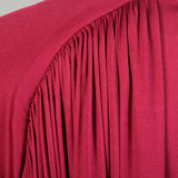 Small 1980s Missoni Silk Jersey Formal Gown Draped Fuchsia Maxi Dress
