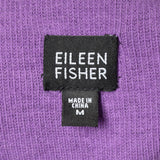 Eileen Fisher Purple Knit Cardigan Aubergine Clutch Jacket