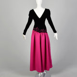 Large Pink 1980s Prom Dress