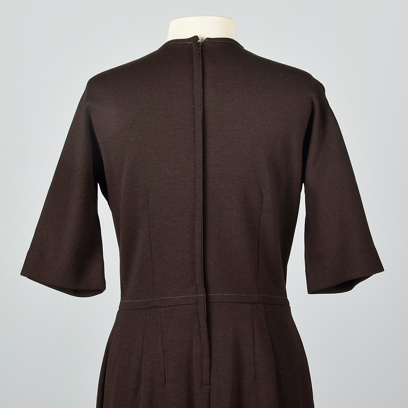 1950s Brown Knit Dress