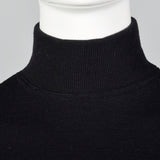 Small Gianni Versace Late 1980s Black Turtleneck Sweater