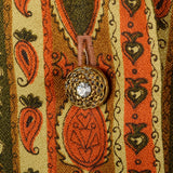 1960s Orange and Green Shirtwaist Dress