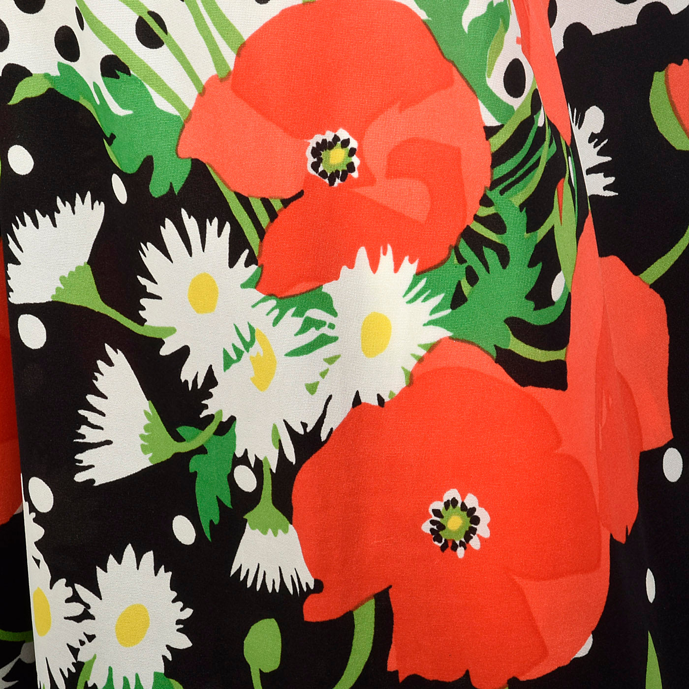 1960s Oscar de la Renta Poppy Print Palazzo Jumpsuit