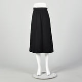 Small 1940s Black Wool Skirt