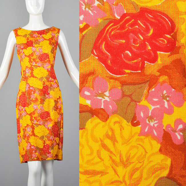 1960s Deadstock Shift Dress in a Vibrant Floral Print