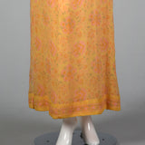 1970s Treacy Lowe Bohemian Silk Maxi Dress
