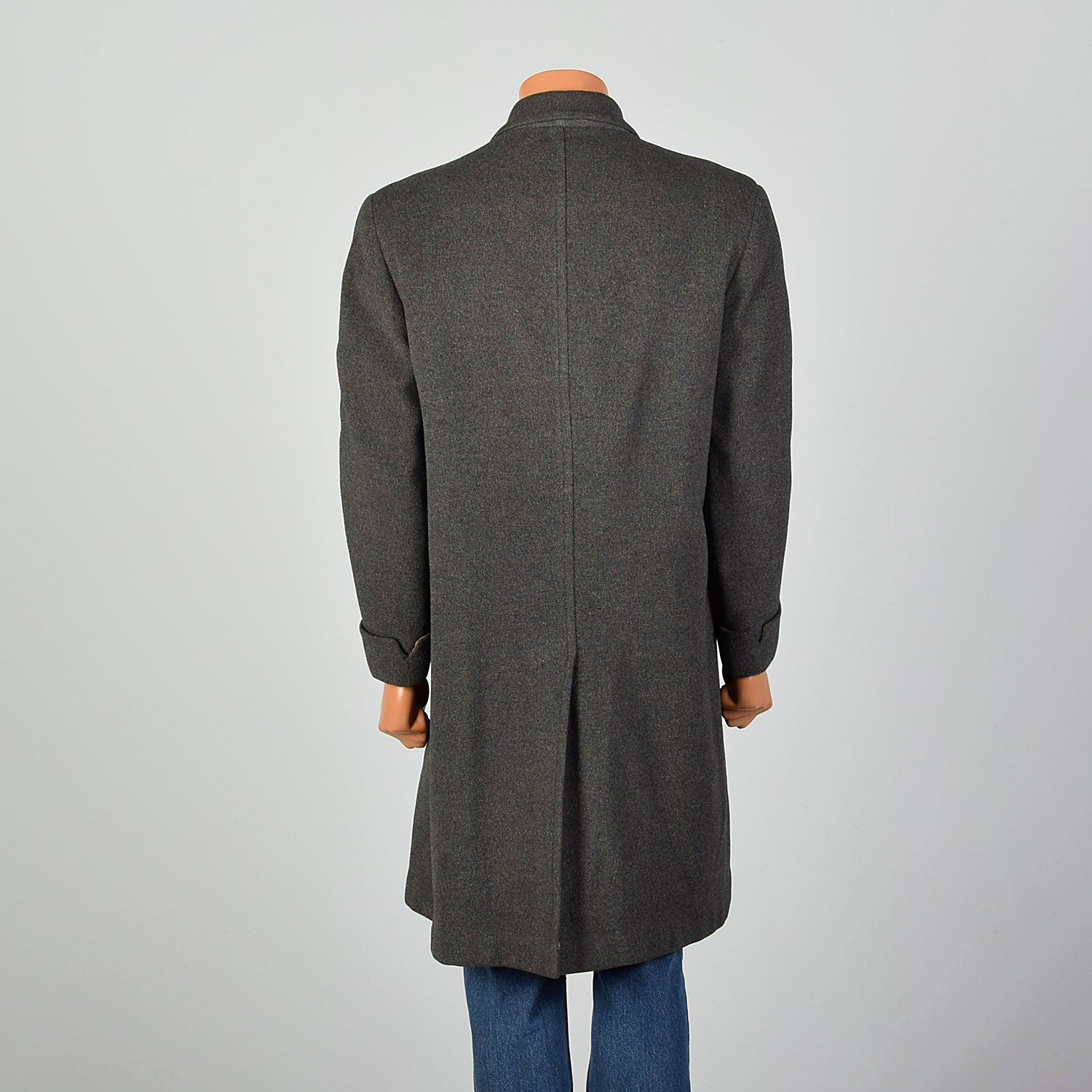 Medium 1950s Grey Burberry's Winter Coat Scottish Heavyweight Wool
