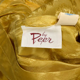 Medium 1960s Dress Gold Weave Brocade Maxi Casual Gown