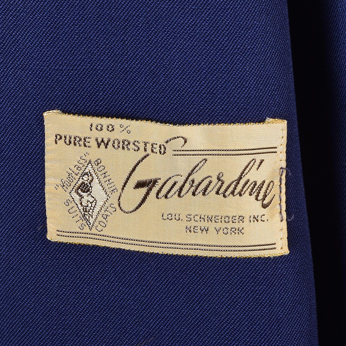 1940s Navy Coat with Lucite Button
