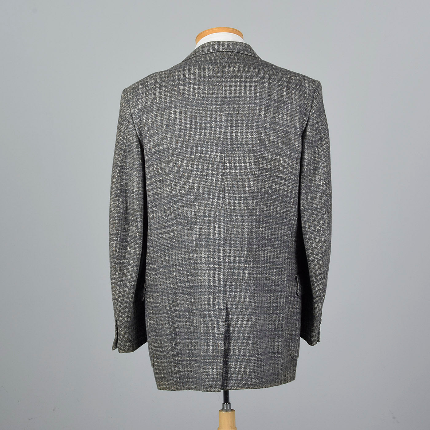 1950s Gray Tweed Jacket with Patch Pockets