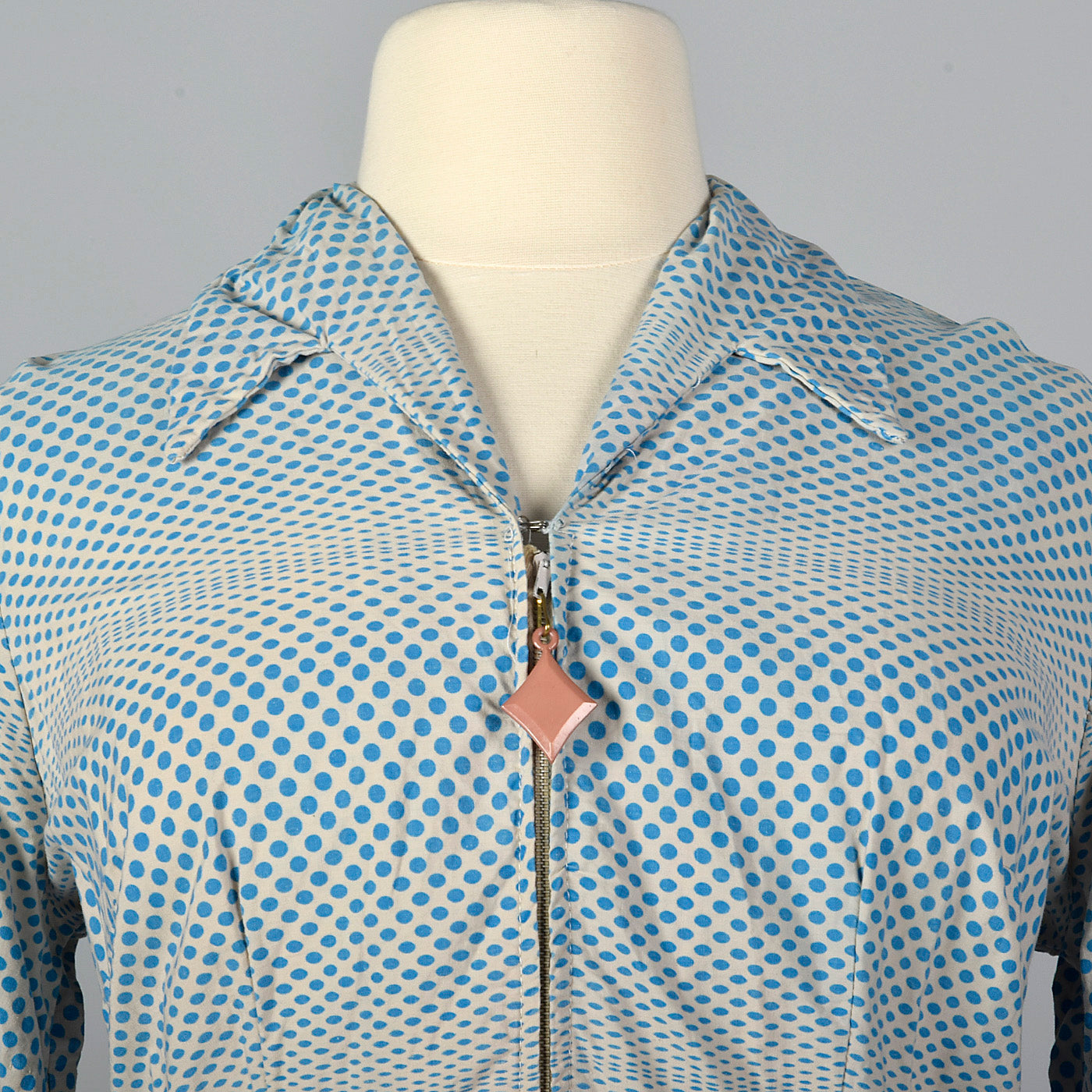 1950s Op Art Print Dot Dress