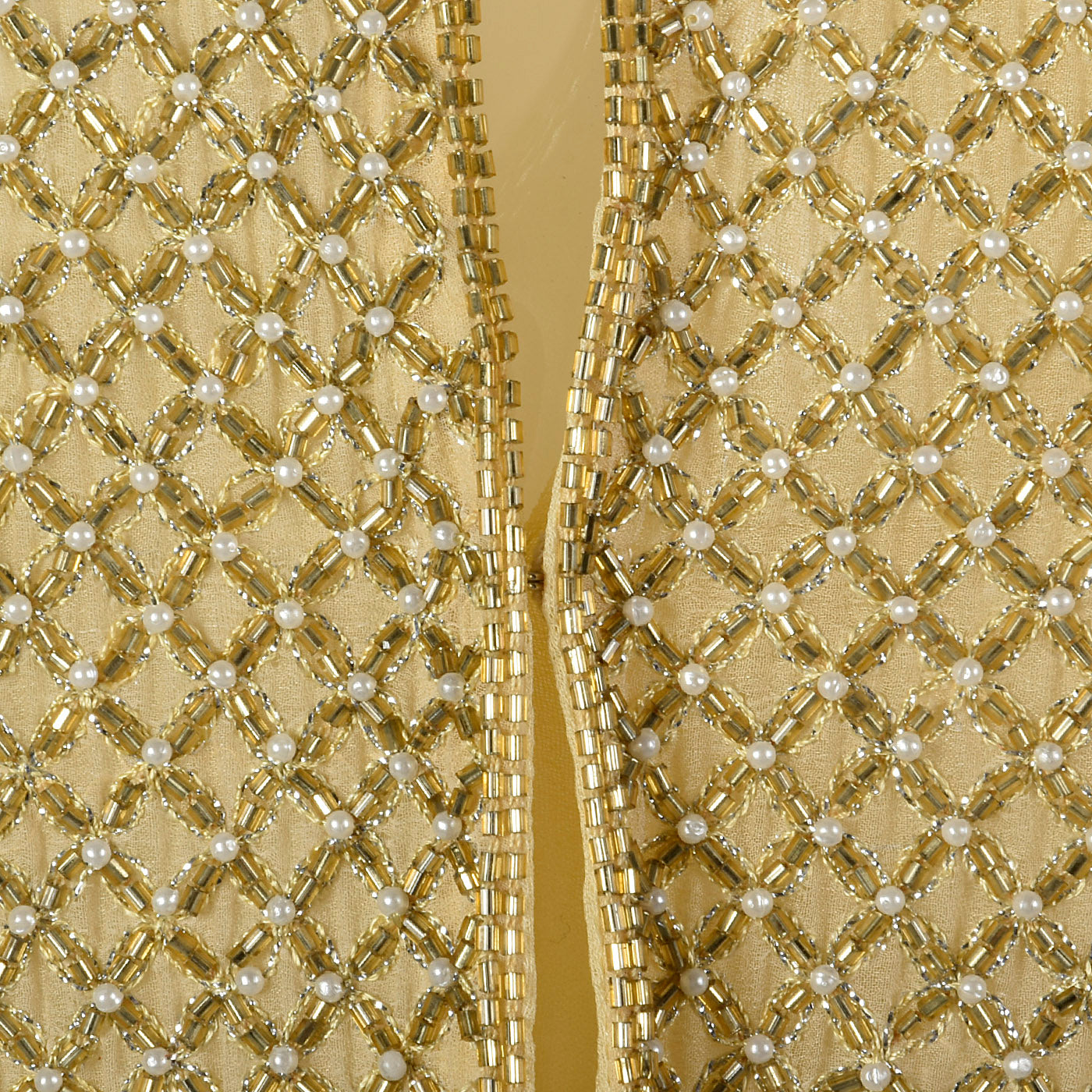 1960s Gold Beaded Cardigan with Flutter Sleeves