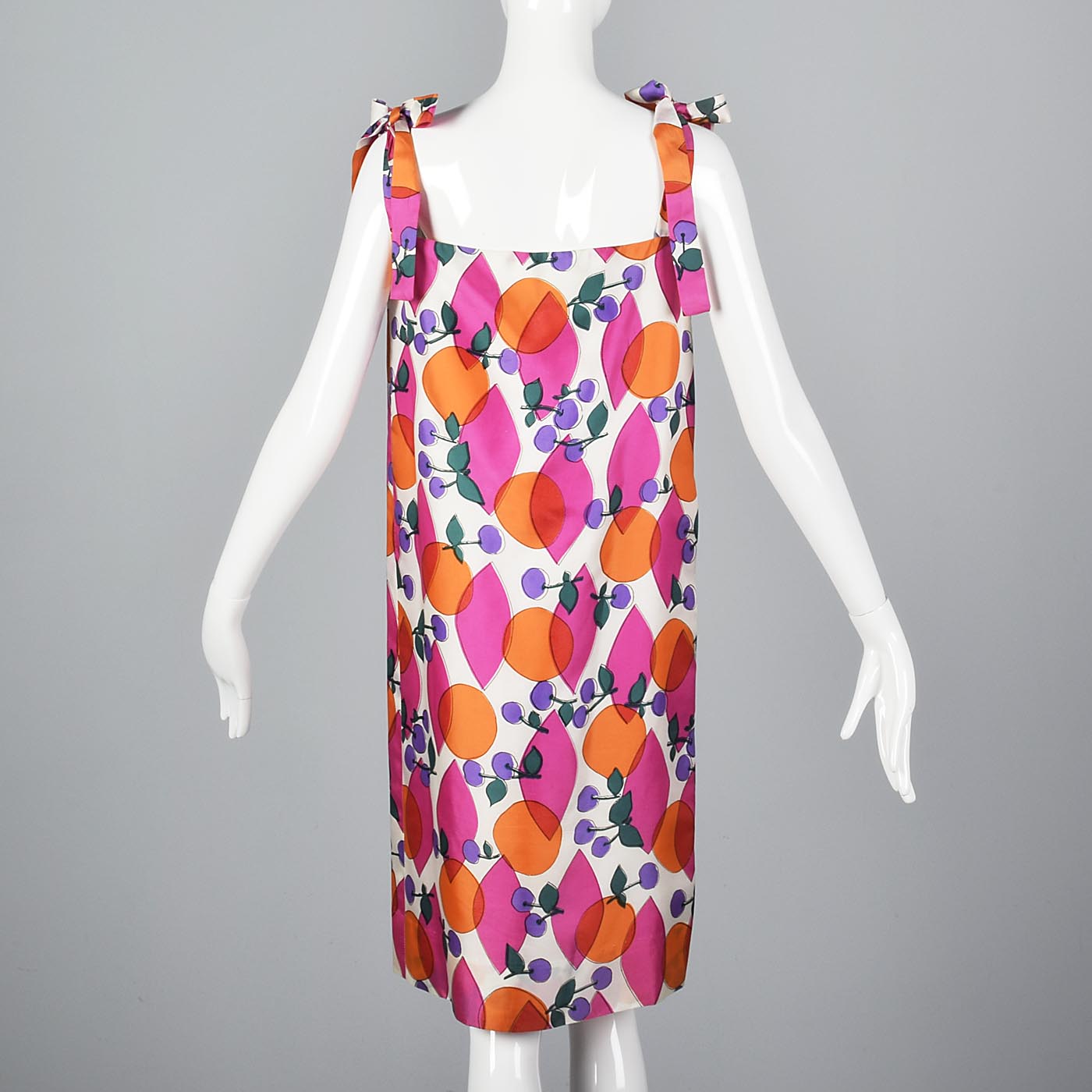 1960s Novelty Print Fruit Dress