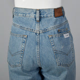 1990s Mom Jeans Medium Wash with Tapered Leg