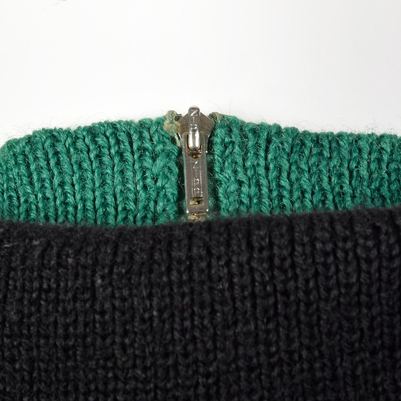 1950s Black Wool Ski Sweater with Wind Collar