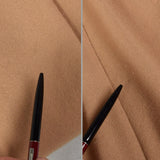 Small 1970s Suit Minimalist Camel Pleated Skirt 2pc Blazer Ensemble