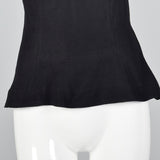 1950s Black Top with Sheer Collar