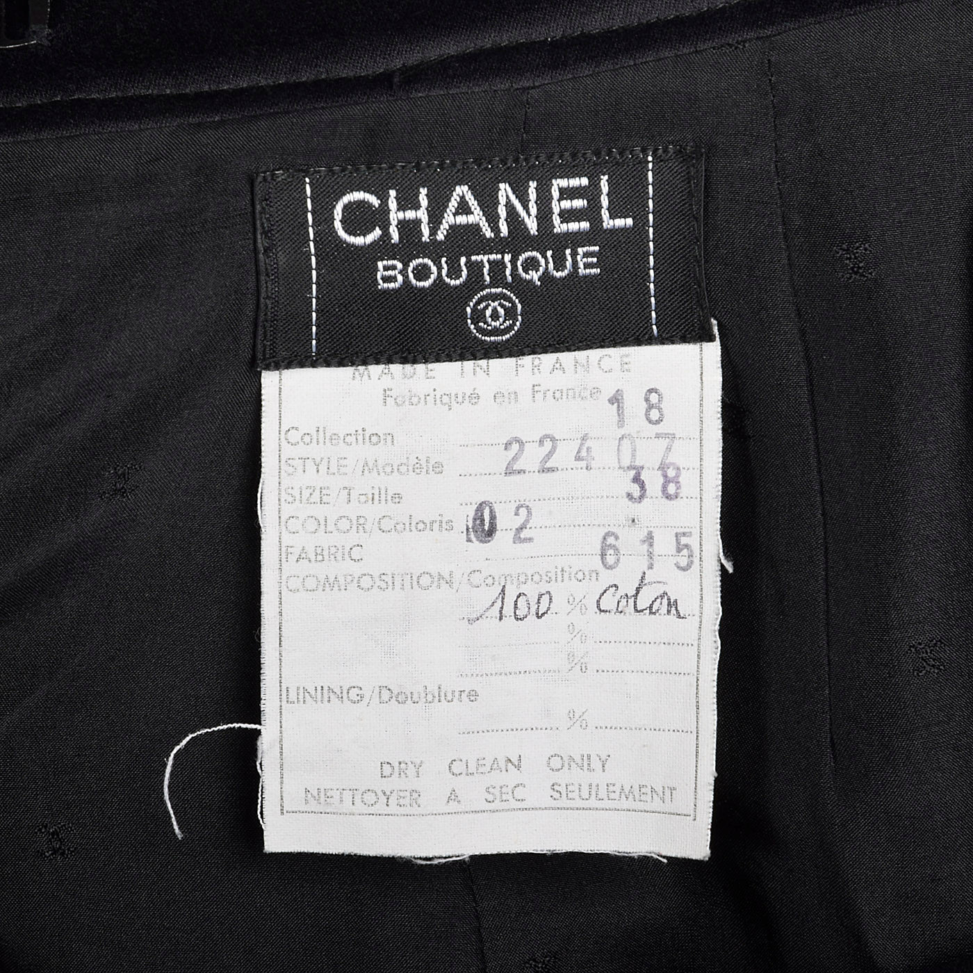 1980s Chanel Black Cotton Summer Skirt Suit with Gold Buckle Detail