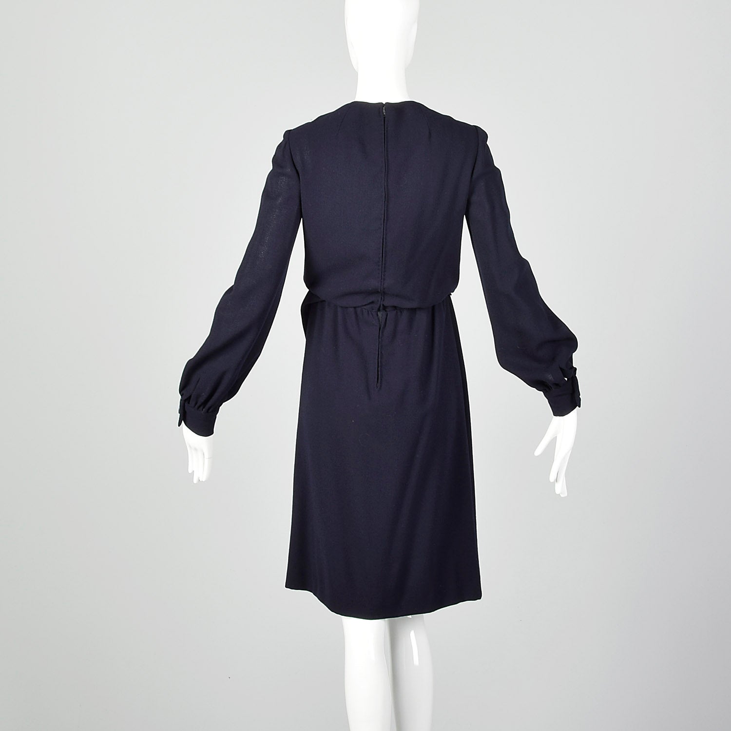 Small Geoffrey Beene 1960s Navy Blue Dress