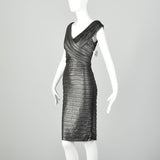 Small Tadashi Collection Dress Sexy Bodycon Silver Gunmetal Metallic Sleeveless