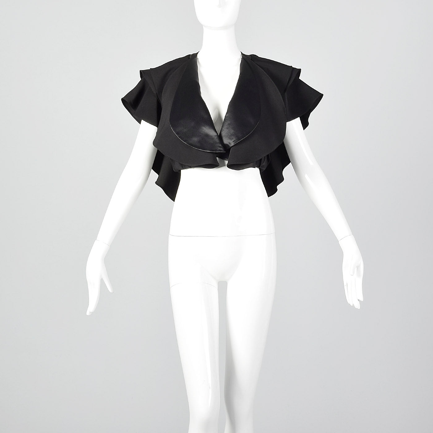 2010s Black Layered Shrug
