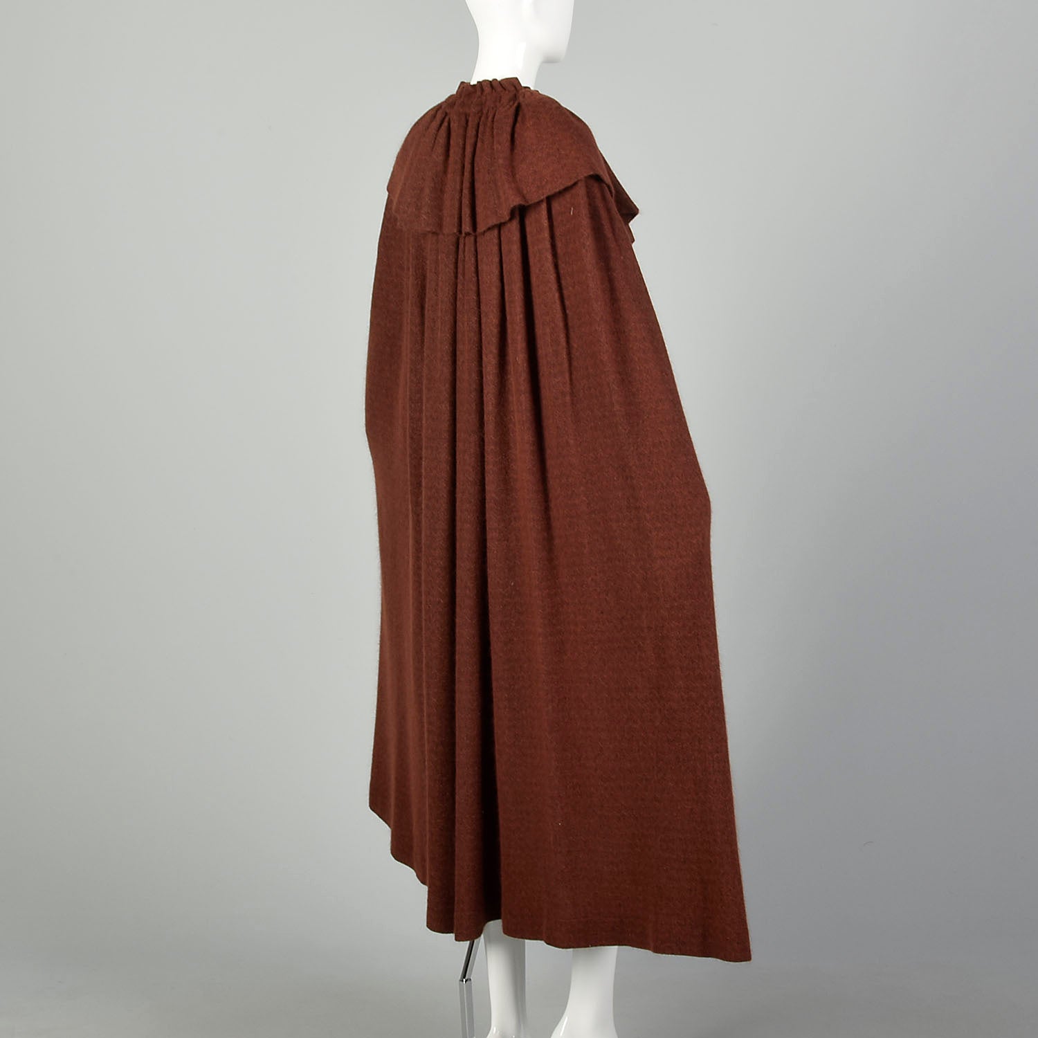 1970s Yves Saint Laurent Rive Gauche Cape Cashmere Angora Knit Soft Autumn Designer Vintage Outerwear