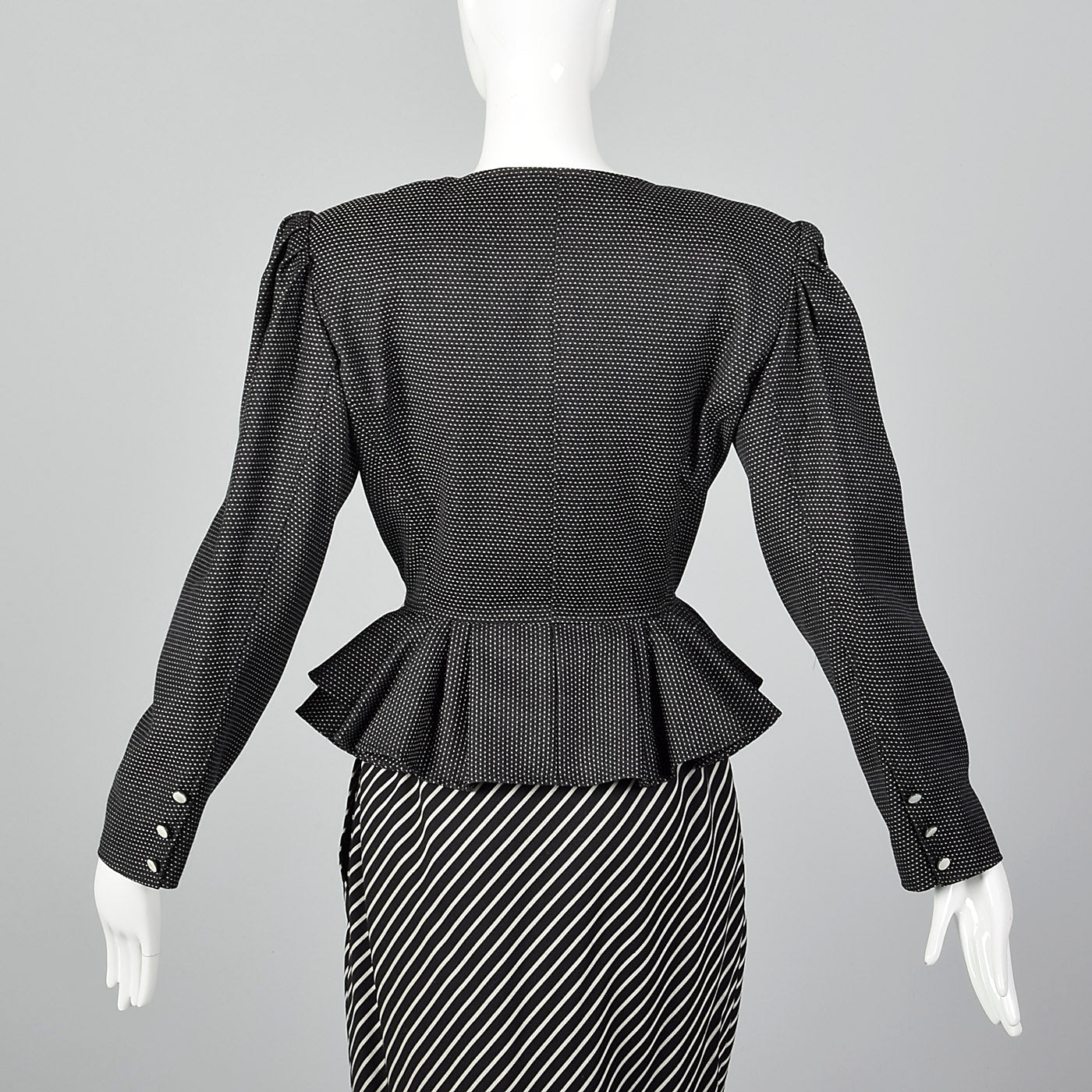 1980s Emanuel Ungaro Parallele Stripe Skirt Suit