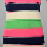 1960s Mod Striped Knit Shift Dress