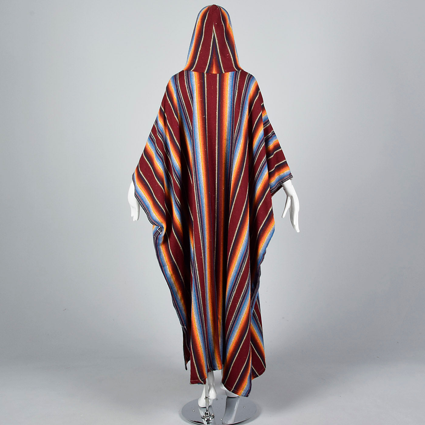 1970s Hooded Blanket Poncho