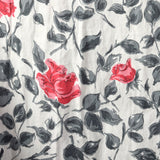 1950s Floral Print Dress with Drop Waist