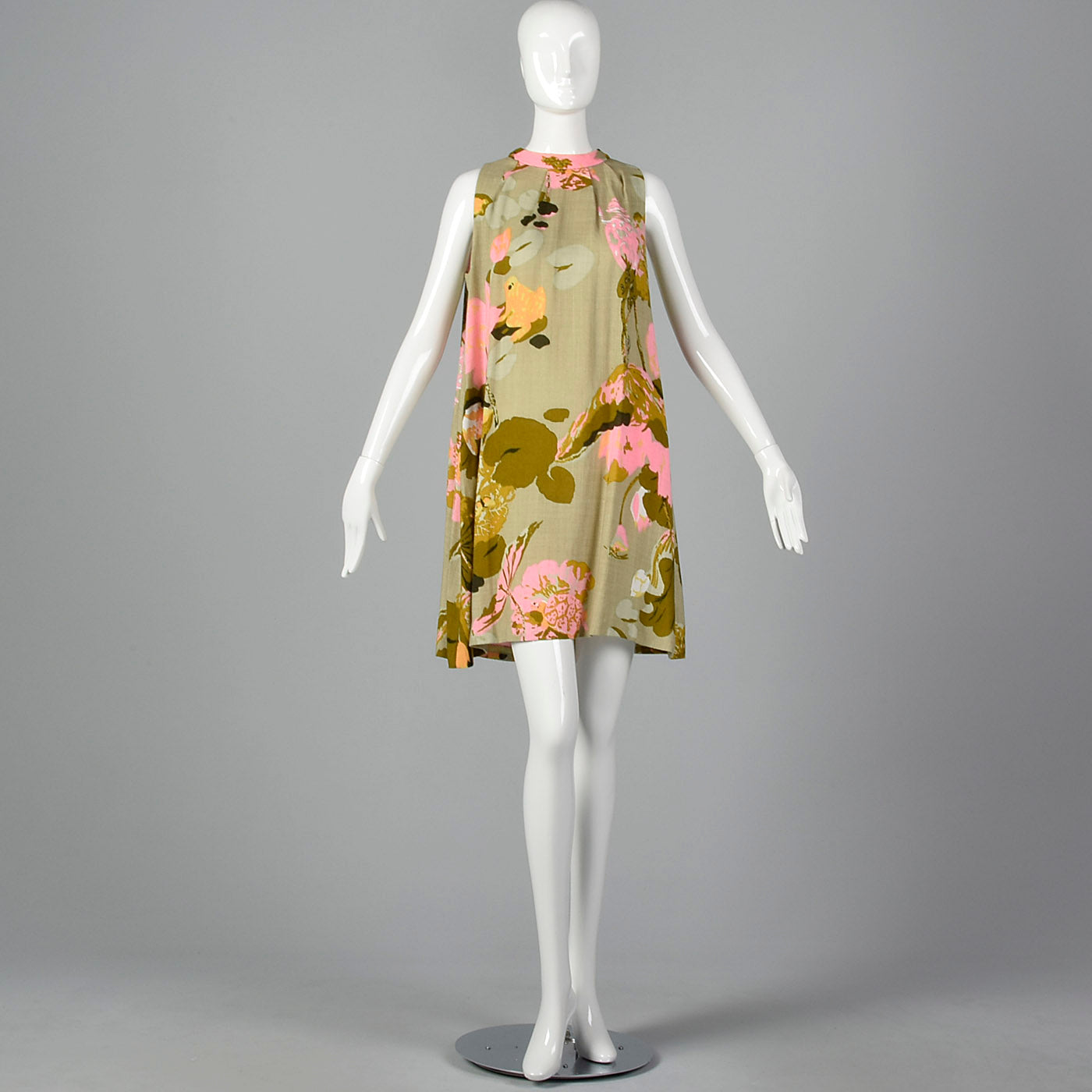 1960s Novelty Frog Print Dress