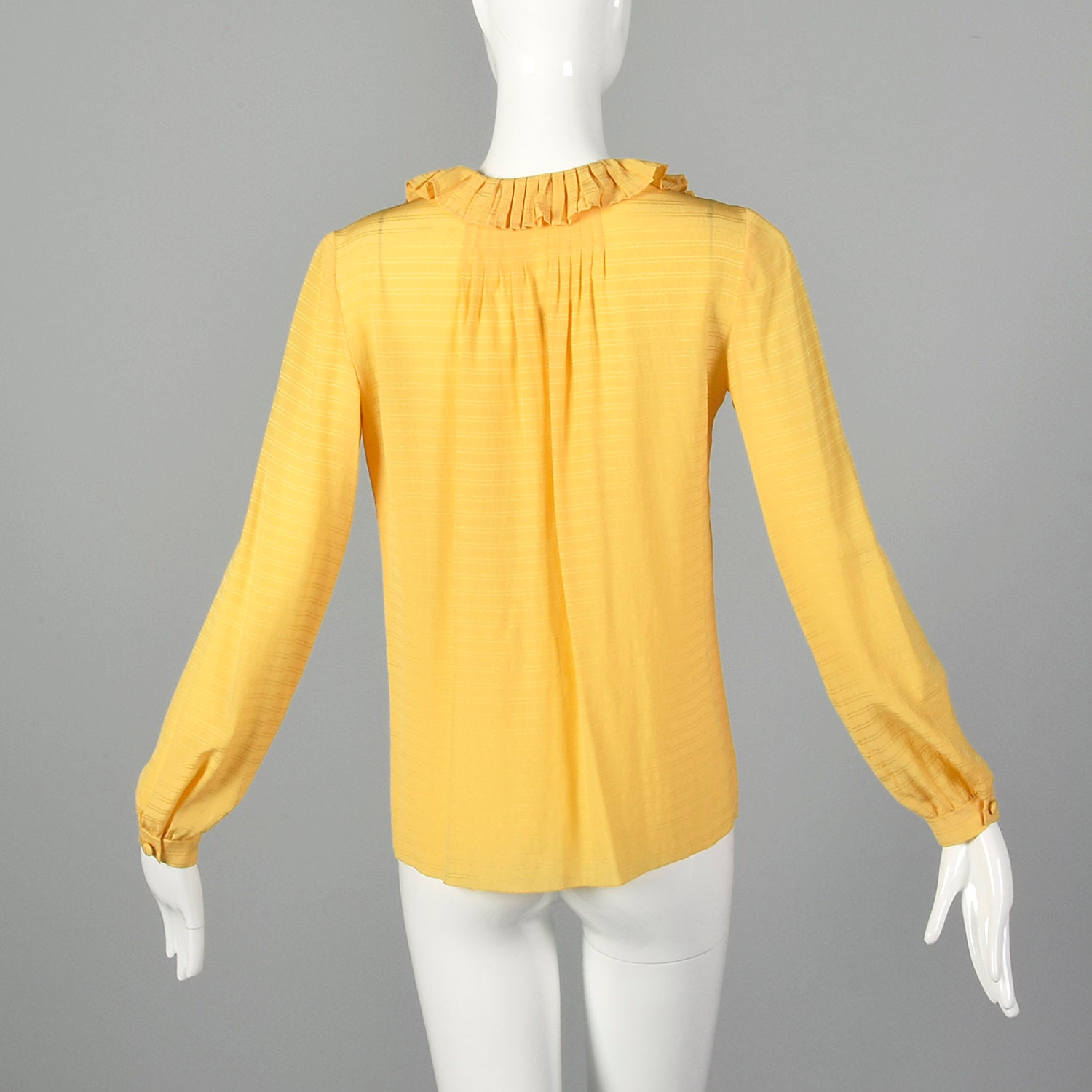 Large André Laug 1960s Yellow Ruffle Wrap Top