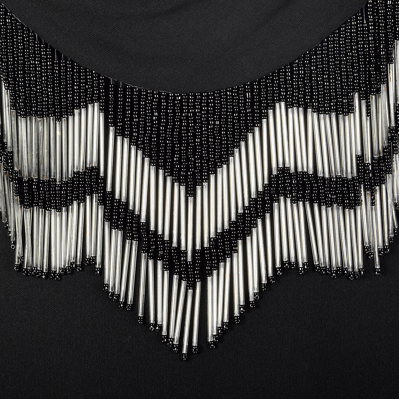 1990s Off the Shoulder Beaded Dress