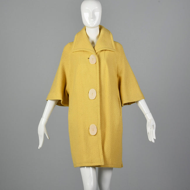 1960s Yellow Jacket with Huge Buttons