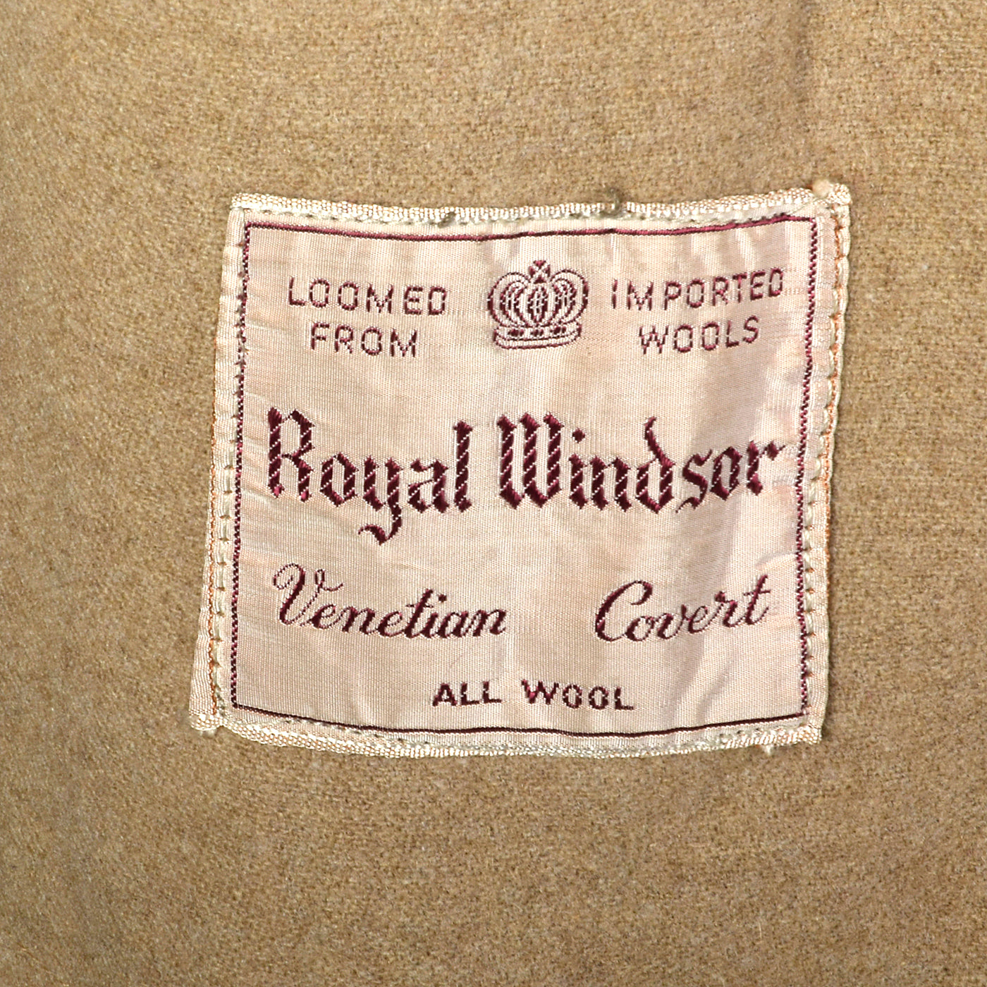 1950s Mens Tan Wool Winter Coat