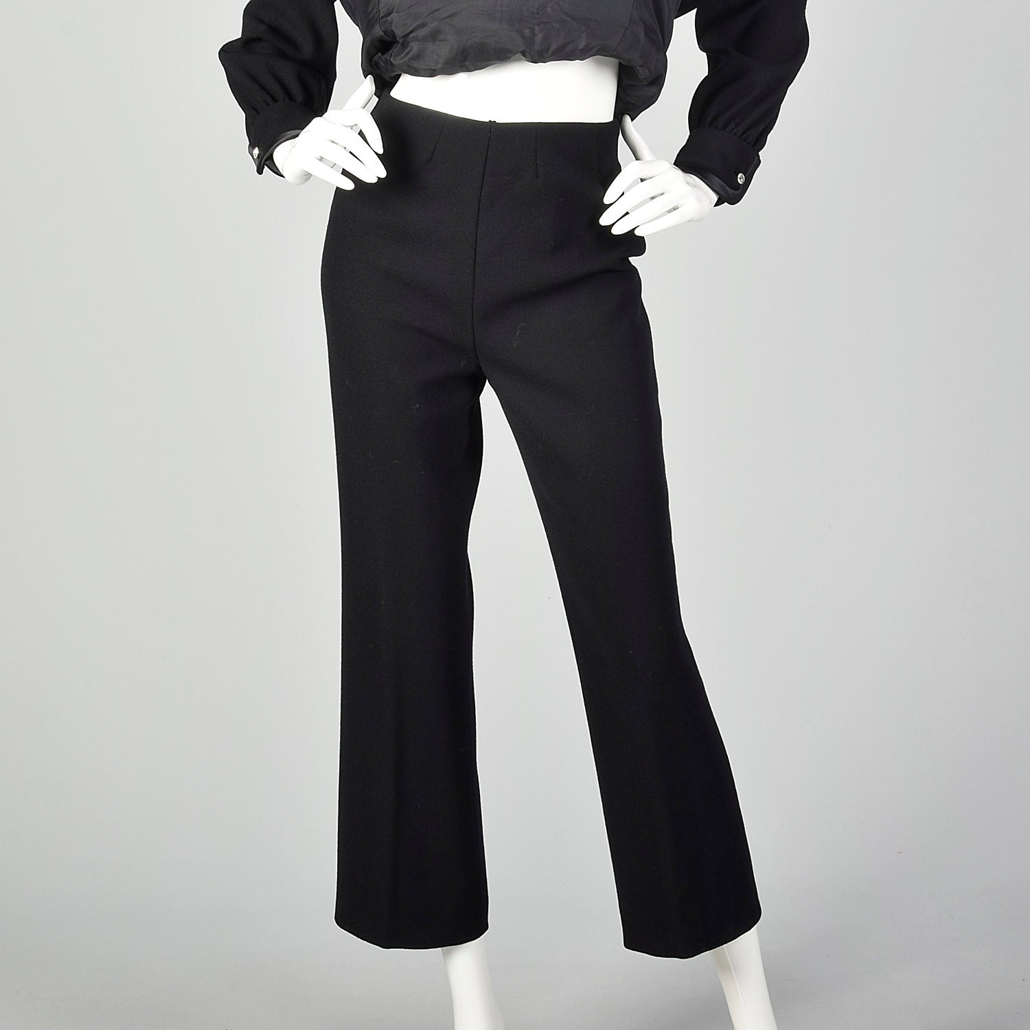 XS 1970s Gino Charles Black Dress Pant Set