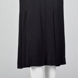 1940s Black Dress with Three Dimensional Applique and Soutache