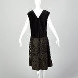 Medium 1920s Black Drop Waist Dress