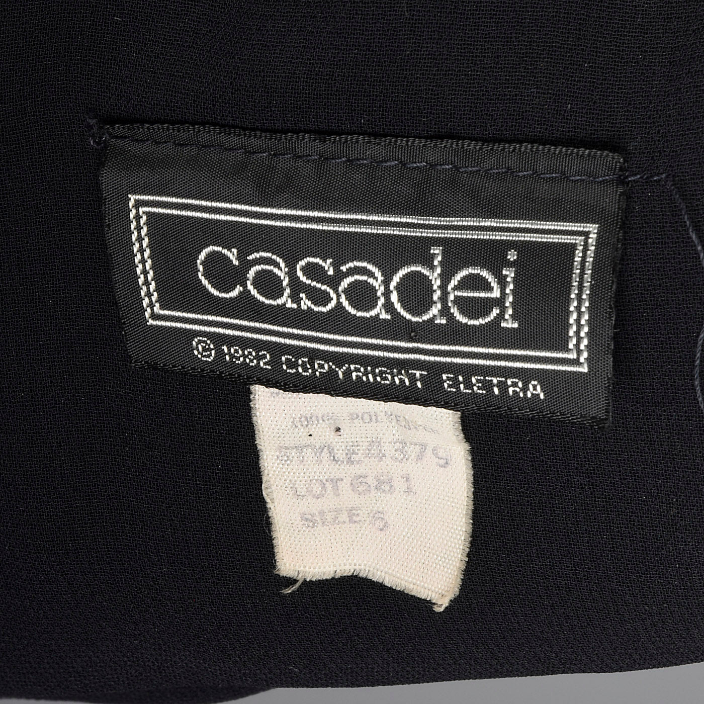 1980s Casadei Black Wrap Dress