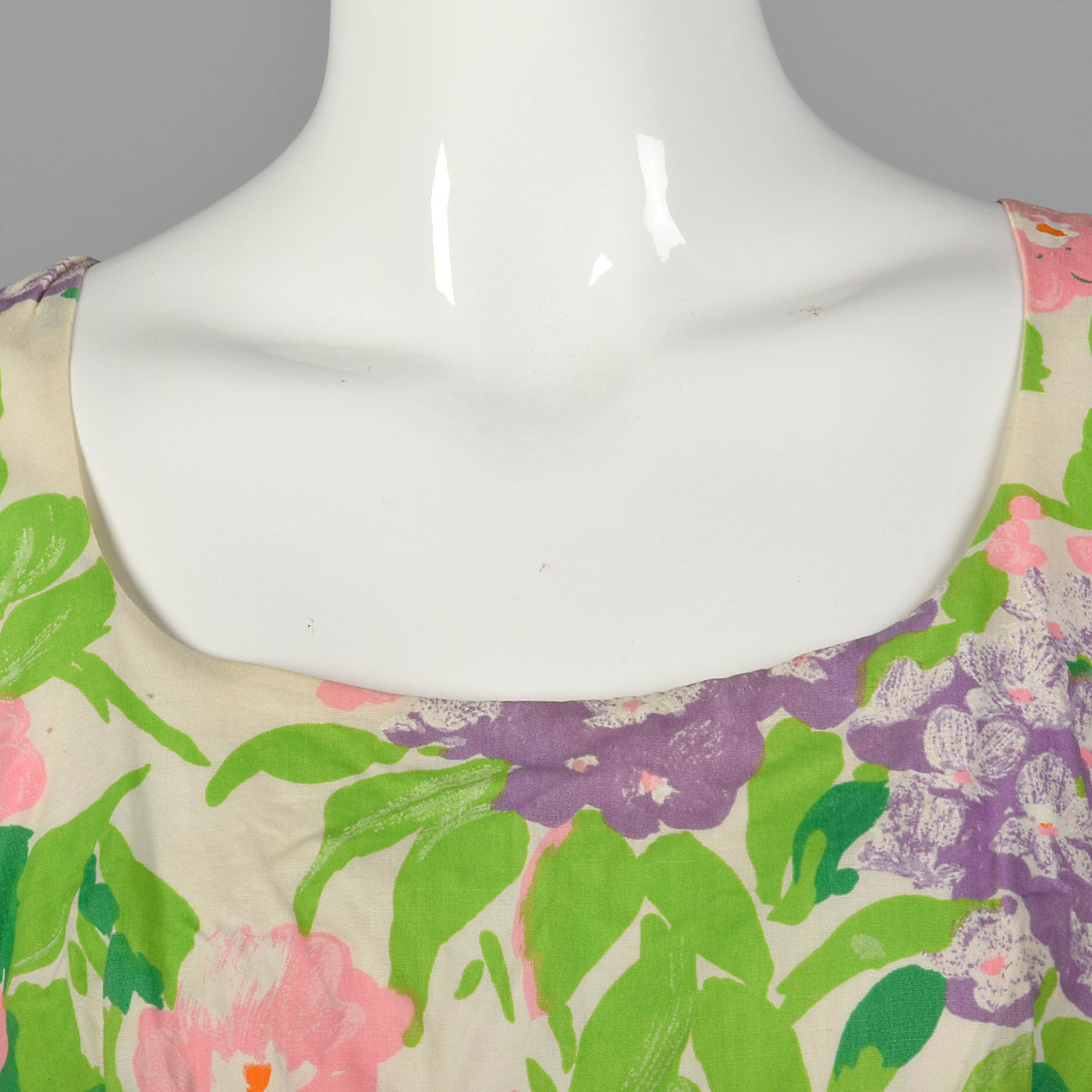 1970s Floral Maxi Dress with Bishop Sleeves