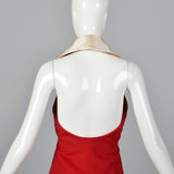 1970s Geoffrey Beene Red Wool Maxi Dress