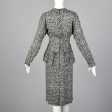 1980s Christian Dior Black and White Dress
