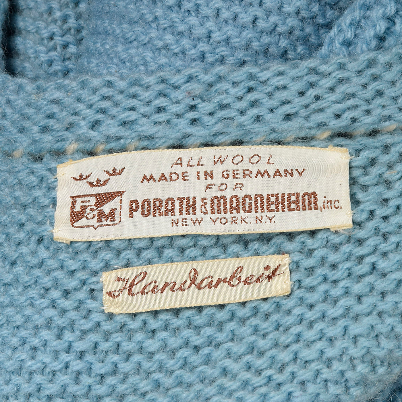 1960s Blue Zip Front Cardigan