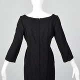 1970s Geoffrey Beene Black Pencil Dress